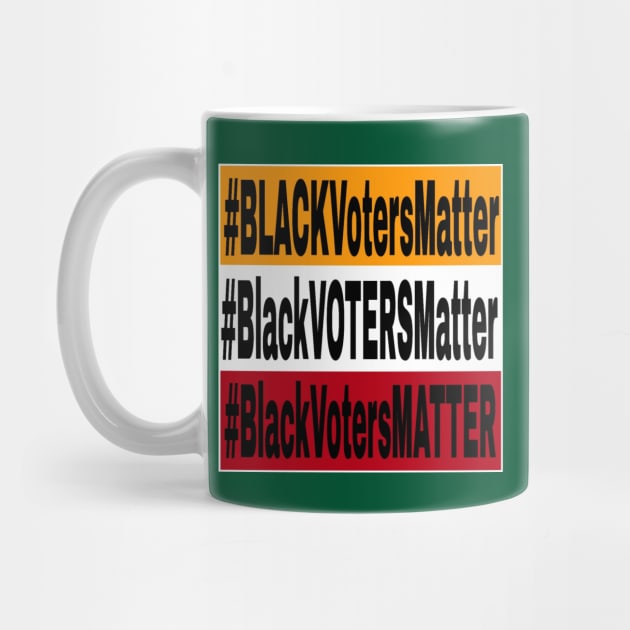 Black Voters Matter - Tri-Color - Double-sided by Blacklivesmattermemorialfence